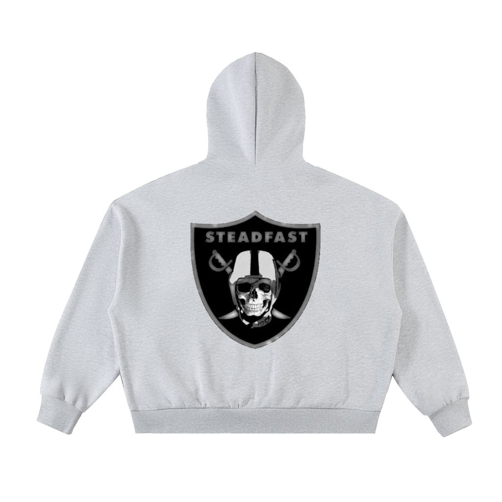 Fleeced Full-Zip Boxy Hoodie