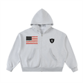 Fleeced Full-Zip Boxy Hoodie